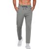 COOFANDY Men’s Sweatpants Open Bottom Lightweight Athletic Running Joggers Gym Workout Pants with Zipper Pockets(Dark Grey)