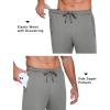 COOFANDY Men’s Sweatpants Open Bottom Lightweight Athletic Running Joggers Gym Workout Pants with Zipper Pockets(Dark Grey)