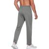 COOFANDY Men’s Sweatpants Open Bottom Lightweight Athletic Running Joggers Gym Workout Pants with Zipper Pockets(Dark Grey)