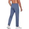COOFANDY Men’s Sweatpants Open Bottom Lightweight Athletic Running Joggers Gym Workout Pants with Zipper Pockets(Grey Blue)