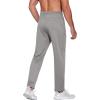 COOFANDY Men’s Sweatpants Open Bottom Lightweight Athletic Running Joggers Gym Workout Pants with Zipper Pockets(Light Grey)
