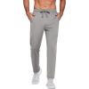 COOFANDY Men’s Sweatpants Open Bottom Lightweight Athletic Running Joggers Gym Workout Pants with Zipper Pockets(Light Grey)