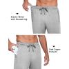 COOFANDY Men’s Sweatpants Open Bottom Lightweight Athletic Running Joggers Gym Workout Pants with Zipper Pockets(Light Heather Grey)