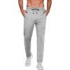 COOFANDY Men’s Sweatpants Open Bottom Lightweight Athletic Running Joggers Gym Workout Pants with Zipper Pockets(Light Heather Grey)