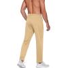 COOFANDY Men’s Sweatpants Open Bottom Lightweight Athletic Running Joggers Gym Workout Pants with Zipper Pockets(Light Khaki)