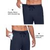 COOFANDY Men’s Sweatpants Open Bottom Lightweight Athletic Running Joggers Gym Workout Pants with Zipper Pockets(Navy Blue)
