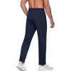 COOFANDY Men’s Sweatpants Open Bottom Lightweight Athletic Running Joggers Gym Workout Pants with Zipper Pockets(Navy Blue)