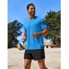 COOFANDY Mens Swim Shirt Short Sleeve UPF 50+ Sun Protection Shirt Rah Guard Athletic Quick Dry T Shirts(Deep Blue)