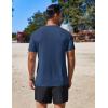 COOFANDY Mens Swim Shirt Short Sleeve UPF 50+ Sun Protection Shirt Rah Guard Athletic Quick Dry T Shirts(Navy Blue)