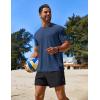 COOFANDY Mens Swim Shirt Short Sleeve UPF 50+ Sun Protection Shirt Rah Guard Athletic Quick Dry T Shirts(Navy Blue)