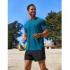 COOFANDY Mens Swim Shirt Short Sleeve UPF 50+ Sun Protection Shirt Rah Guard Athletic Quick Dry T Shirts(Royal Blue)