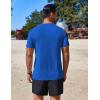 COOFANDY Mens Swim Shirt Short Sleeve UPF 50+ Sun Protection Shirt Rah Guard Athletic Quick Dry T Shirts(Sky Blue)