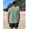 COOFANDY Mens Swim Shirt Short Sleeve UPF 50+ Sun Protection Shirt Rah Guard Athletic Quick Dry T Shirts(Teal)