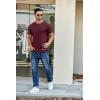 COOFANDY Men’s T Shirt Short Sleeve Crew Neck T-Shirt Casual Summer Classic Basic Tee Shirts(A-dark Red 1pack)