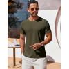 COOFANDY Men’s T Shirt Short Sleeve Crew Neck T-Shirt Casual Summer Classic Basic Tee Shirts(Army Green)