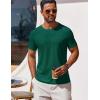 COOFANDY Men’s T Shirt Short Sleeve Crew Neck T-Shirt Casual Summer Classic Basic Tee Shirts(Dark Green)