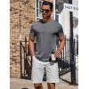 COOFANDY Men’s T Shirt Short Sleeve Crew Neck T-Shirt Casual Summer Classic Basic Tee Shirts(Deep Grey)