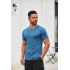 COOFANDY Men’s T Shirt Short Sleeve Crew Neck T-Shirt Casual Summer Classic Basic Tee Shirts(Lake Blue)