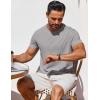 COOFANDY Men’s T Shirt Short Sleeve Crew Neck T-Shirt Casual Summer Classic Basic Tee Shirts(Light Grey)