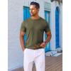 COOFANDY Men’s T Shirt Short Sleeve Crew Neck T-Shirt Casual Summer Classic Basic Tee Shirts(Olive Green)