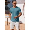 COOFANDY Men’s T Shirt Short Sleeve Crew Neck T-Shirt Casual Summer Classic Basic Tee Shirts(Peacock Blue)