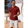 COOFANDY Men’s T Shirt Short Sleeve Crew Neck T-Shirt Casual Summer Classic Basic Tee Shirts(Wine Red)