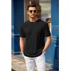 COOFANDY Men’s T Shirt Short Sleeve Crew Neck T-Shirt Casual Summer Tshirt Classic Basic Tee Shirt(Black)