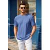 COOFANDY Men’s T Shirt Short Sleeve Crew Neck T-Shirt Casual Summer Tshirt Classic Basic Tee Shirt(Blue)