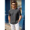 COOFANDY Men’s T Shirt Short Sleeve Crew Neck T-Shirt Casual Summer Tshirt Classic Basic Tee Shirt(Dark Gray)