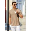 COOFANDY Men’s T Shirt Short Sleeve Crew Neck T-Shirt Casual Summer Tshirt Classic Basic Tee Shirt(Light Khaki)