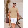 COOFANDY Men’s T Shirt Short Sleeve Crew Neck T-Shirt Casual Summer Tshirt Classic Basic Tee Shirt(Light Khaki)
