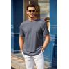 COOFANDY Men’s T Shirt Short Sleeve Crew Neck T-Shirt Casual Summer Tshirt Classic Basic Tee Shirt(Medium Gray)