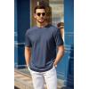 COOFANDY Men’s T Shirt Short Sleeve Crew Neck T-Shirt Casual Summer Tshirt Classic Basic Tee Shirt(Navy Blue)