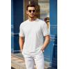COOFANDY Men’s T Shirt Short Sleeve Crew Neck T-Shirt Casual Summer Tshirt Classic Basic Tee Shirt(White)