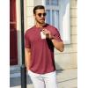 COOFANDY Men’s T Shirt Short Sleeve Crew Neck T-Shirt Casual Summer Tshirt Classic Basic Tee Shirt(Wine Red)