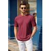 COOFANDY Men’s T Shirt Short Sleeve Crew Neck T-Shirt Casual Summer Tshirt Classic Basic Tee Shirt(Wine Red)