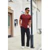COOFANDY Men’s T Shirt Short Sleeve Crew Neck T-Shirts Casual Summer Classic Basic Tees(Wine Red)