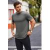 COOFANDY Mens T Shirts Casual Short Sleeve Cotton Tee Shirts Hipster Hip Hop Longline T-Shirt Basic Summer Tops(One Piece- Grey)