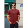 COOFANDY Mens T Shirts Casual Short Sleeve Cotton Tee Shirts Hipster Hip Hop Longline T-Shirt Basic Summer Tops(One Piece- Wine Red)