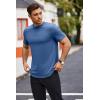 COOFANDY Mens T Shirts Casual Short Sleeve Cotton Tee Shirts Hipster Hip Hop Longline T-Shirt Basic Summer Tops(Two Pack- Black + Blue)
