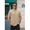 COOFANDY Mens T Shirts Casual Short Sleeve Cotton Tee Shirts Hipster Hip Hop Longline T-Shirt Basic Summer Tops(Two Pack- Black + Light Khaki)