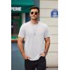 COOFANDY Mens T Shirts Casual Short Sleeve Cotton Tee Shirts Hipster Hip Hop Longline T-Shirt Basic Summer Tops(Two Pack- Black + White)