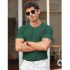 COOFANDY Men’s T- Shirts Casual Short Sleeve Crewneck Shirts Solid Textured Knit Pullover Tees(Green)