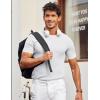 COOFANDY Men’s T- Shirts Casual Short Sleeve Crewneck Shirts Solid Textured Knit Pullover Tees(White)