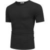 COOFANDY Men’s T Shirts Short Sleeve Soft Crew Neck Lightweight Tee Shirts Casual Summer Basic Tops(A-black)