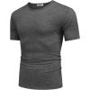 COOFANDY Men’s T Shirts Short Sleeve Soft Crew Neck Lightweight Tee Shirts Casual Summer Basic Tops(A-dark Grey)