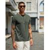 COOFANDY Men’s T Shirts Short Sleeve Soft Crew Neck Lightweight Tee Shirts Casual Summer Basic Tops(Army Green)