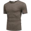 COOFANDY Men’s T Shirts Short Sleeve Soft Crew Neck Lightweight Tee Shirts Casual Summer Basic Tops(Brown)