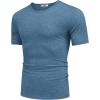 COOFANDY Men’s T Shirts Short Sleeve Soft Crew Neck Lightweight Tee Shirts Casual Summer Basic Tops(Dark Blue)