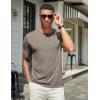 COOFANDY Men’s T Shirts Short Sleeve Soft Crew Neck Lightweight Tee Shirts Casual Summer Basic Tops(Dark Khaki)